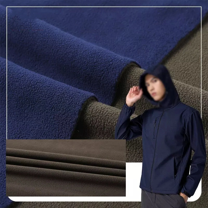 Recycled Polyester Fleece Fabric 150-300 GSM Thick Double Face Micro Poly Polar Fleece Sherpa Fabric with Anti-Pilling Fabric