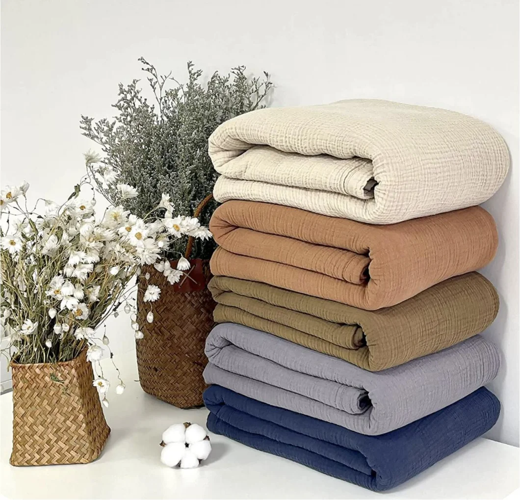 55X75" All Seasons Comfortable Muslin Blanket Soft Breathable 365 Muslin Throw Blanket